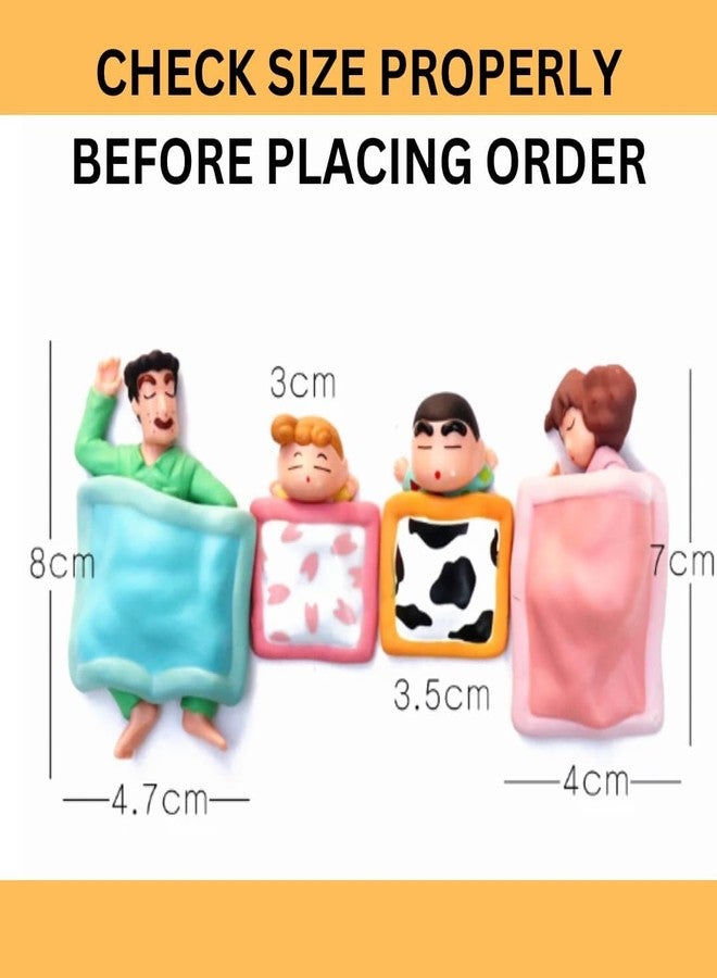 FUNFOB Shinchan Action Figure | Shin chan Figurine Cartoon Figures Toys for Boys & Girls PVC Multicolour (Shinchan Family (NO Shiro)) - Image 3